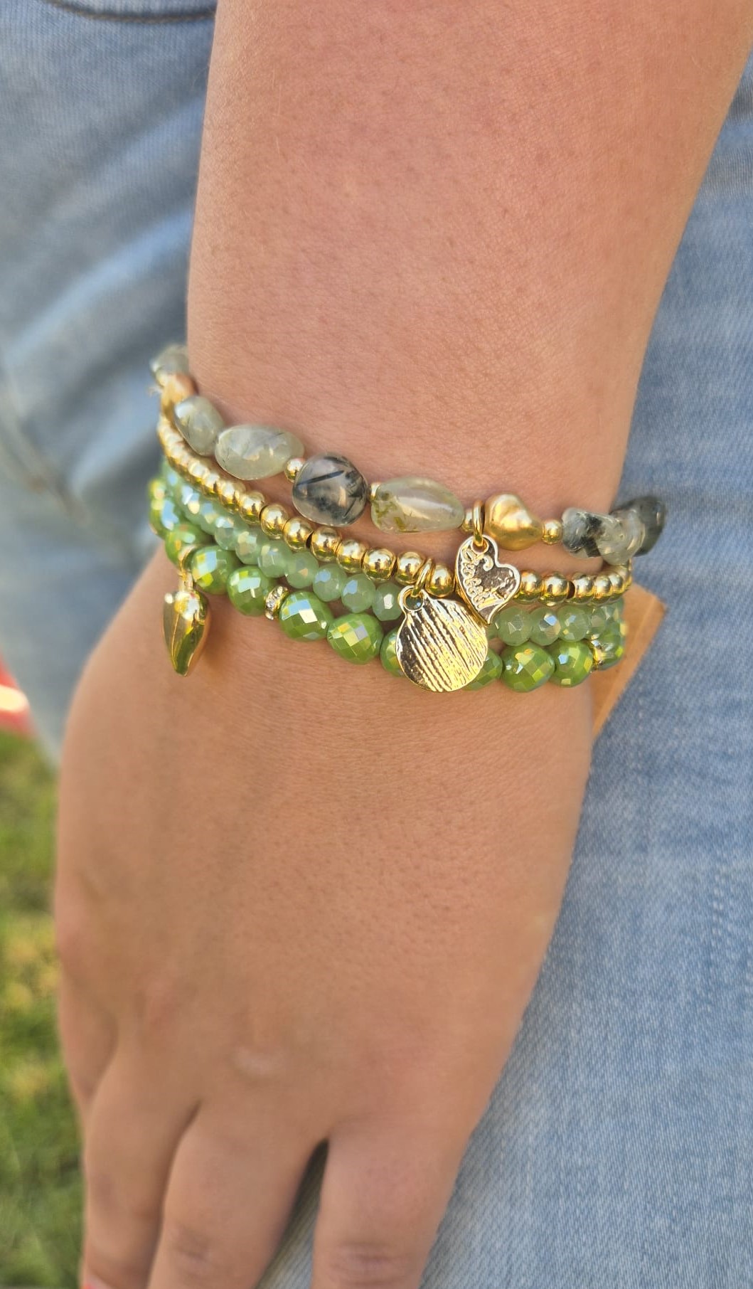 Armband kralen groen