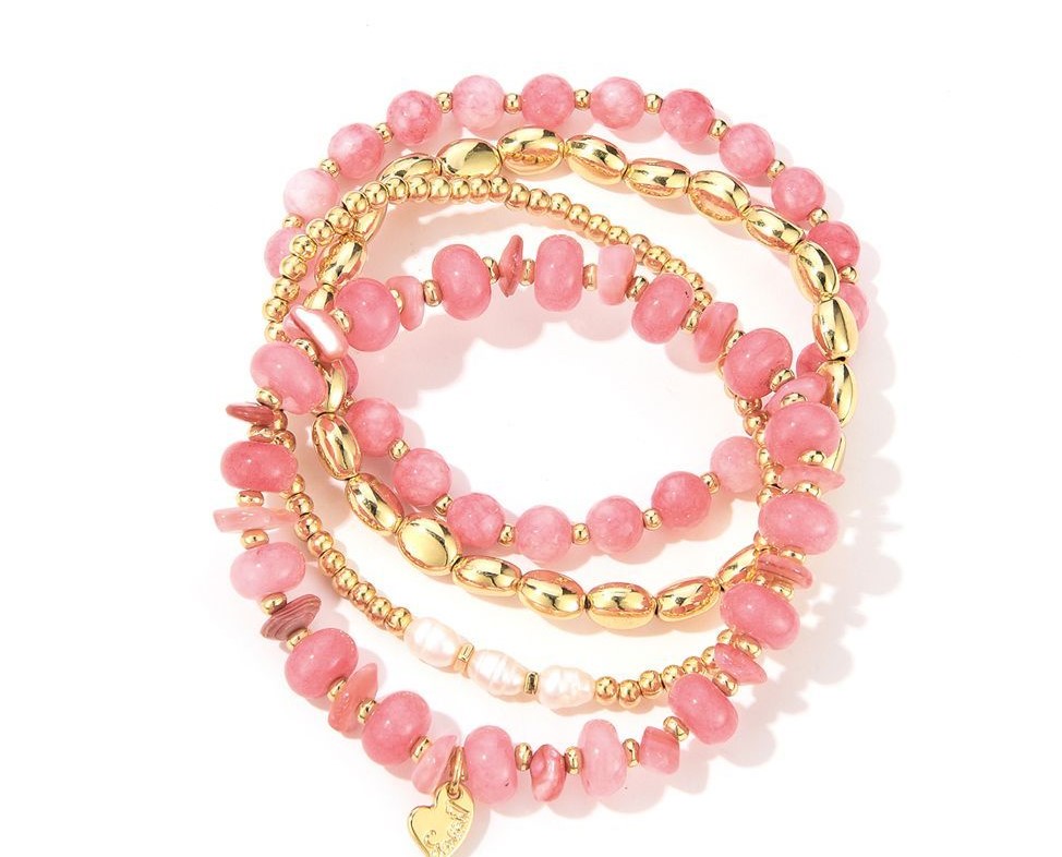 Kralen armband roze